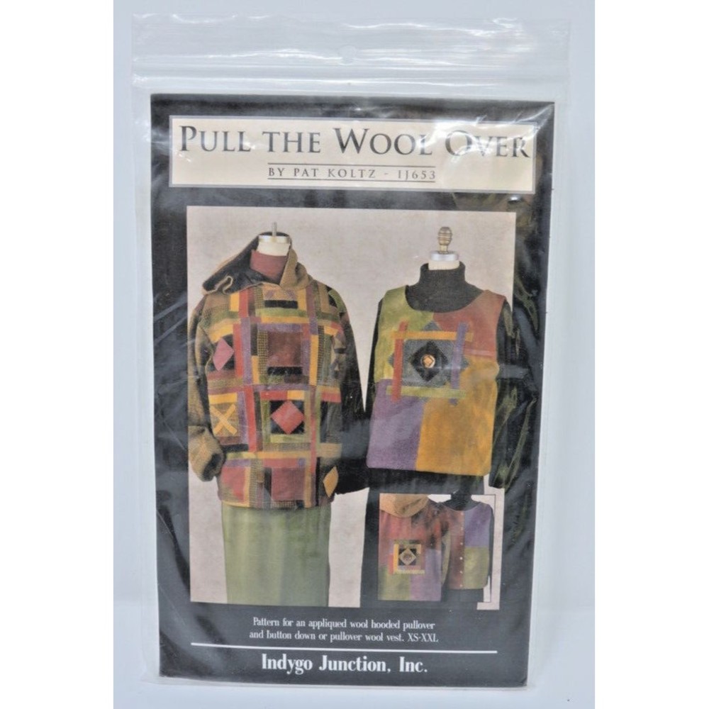 Pull The Wool Over Indygo Junction Pattern Koltz IJ653 Hooded Wool Pullover/Vest